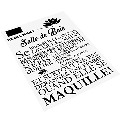 Vinilos decorativos de frases Fdit de PVC negro para decoración de pared de salas de estar 4