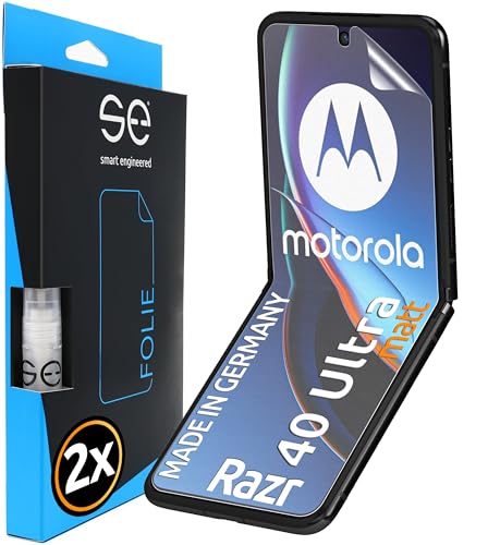 2x se® Film de Protection 3D Antireflet pour Motorola Razr 40 Ultra, Auto-réparateur, Compatible Empreinte & FaceID, Installation Sans Bulles, Résistant aux...