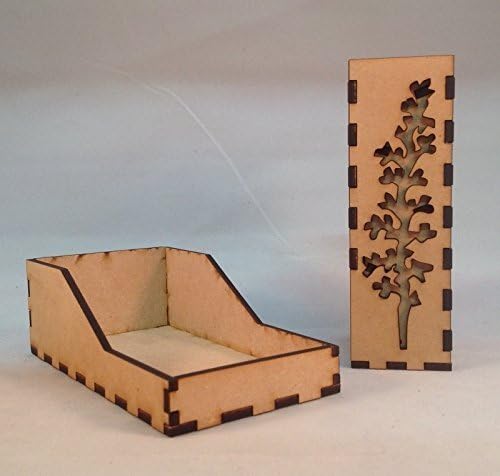 Mermaid Mini Dice Tower v1 Neon Yellow Acrylic Window Laser Cut MDF Unique Fast Shipping