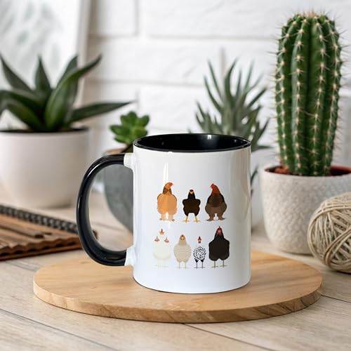 Funny Chicken Coffee Mug cerámica 11 oz miniatura 2