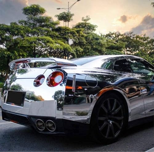 Image of WALLMATE Carbon & Matellic Wrap Sheet Roll Film Sticker Decal Waterproof Car Styling Wrap Auto Vehicle Accessories(24X80 Inch, Silver Chrome