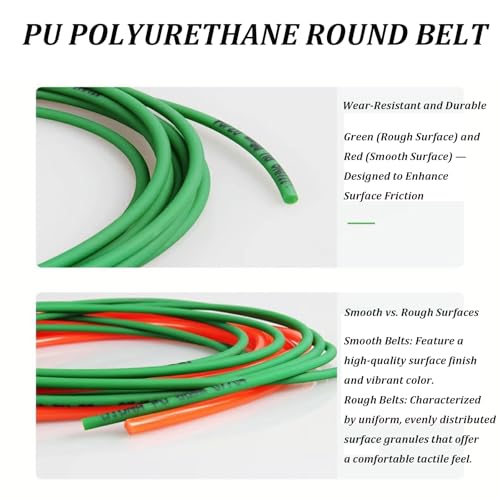 Courroie en polyuréthane rugueuse verte de 9 mm à haute adhérence - 7