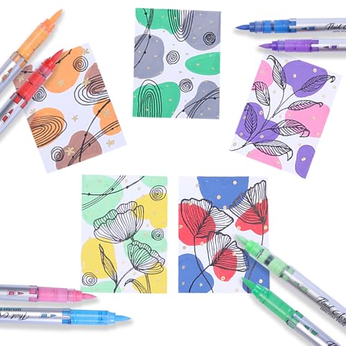 Image of BRUSTRO Fluid Acrylic Brush Pen | Set of 14 Basic Shades | Waterproof, Fast Drying, Opaque Colors, Highly Pigmented | Ideal for Colouring, Drawing, Doodling, Marker, Professional Art & Craft