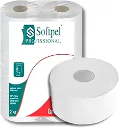 Papel Higiênico Rolão Softpel 10cm x 200m C/8 Unidades | Folha Simples