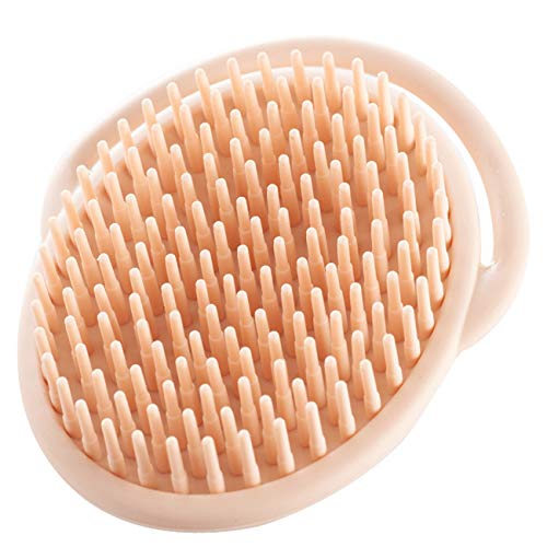 Storgem Shampoo Brush, Soft Silicone Comb, Scalp Scrubber and Dandruff Brush for Scalp Care Hair Cleaning Shower, Hair Scalp Massager, Baby Shower Bath Brush (1 children, Pink)