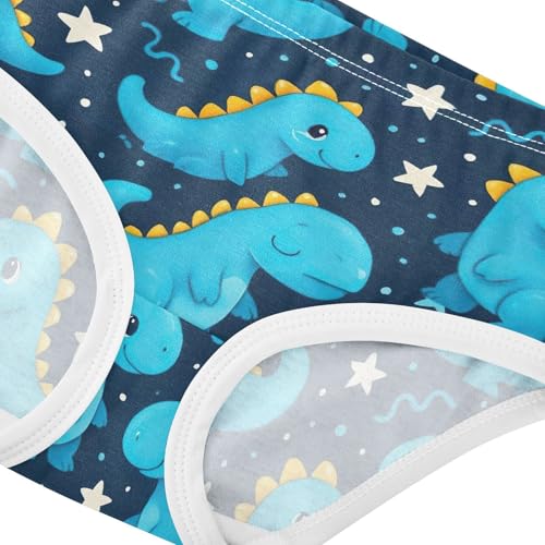 Joisal Cute Blue Cartoon Dinosaurs Toddler Girls Underwear 2t Cotton Panties for Girl Print Briefs Undies Kids4