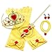 Vicloon Princesa Vestir Accesorios 8 Pcs Regalo Conjunto de Belleza Corona Anillo...