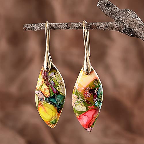 Boucles d'oreilles pierres de couleur WXKAGF, le cadeau bijoux idéal pour elle