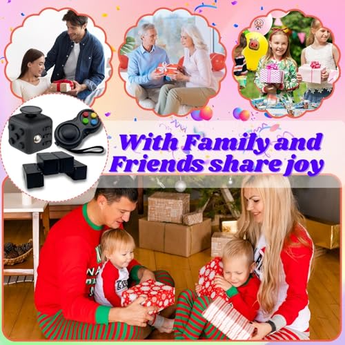 Yeefunjoy 3Pcs Anti-Stress Würfel Spielzeug, Infinity Cube, Fidget Pad Controller, Dekompression Spielzeug, Tötungs Zeit Zappeln Spielwaren für Kinder und Erwachsene Stressaubbau bei Nervösität