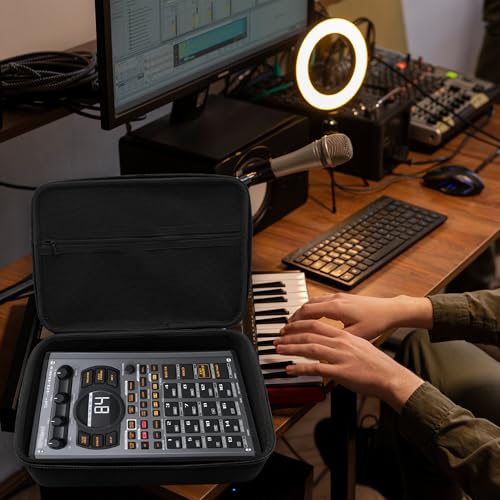 Musiin Audio Samplers Case Compatible with Roland SP-404MKII, SP-404A, SP-404SX, SP-404, Smooth Dual Zippers, Spacious Top Mesh Pocket for Accessories,Soft and Comfortable Handle,Make travel easier - Thumbnail 6