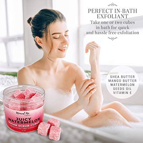 Mineral Me California SCALL001 Body Scrub Exfoliator - 12Oz Watermelon Sugar Scrub Cubes W/Mango Butter & Shea Butter- Ultra Hydrating & Moisturizing thumb #6