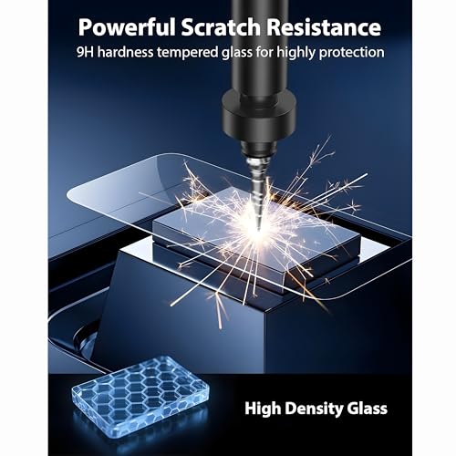 Image of OHAYO Tempered Glass Screen Protector Compatible with iPhone 15 and iPhone 16 | 9H Hardness Protective Glass | Full Screen Coverage | Scratch Resistant | HD Clear | Bubble Free Installation | Case Friendly
