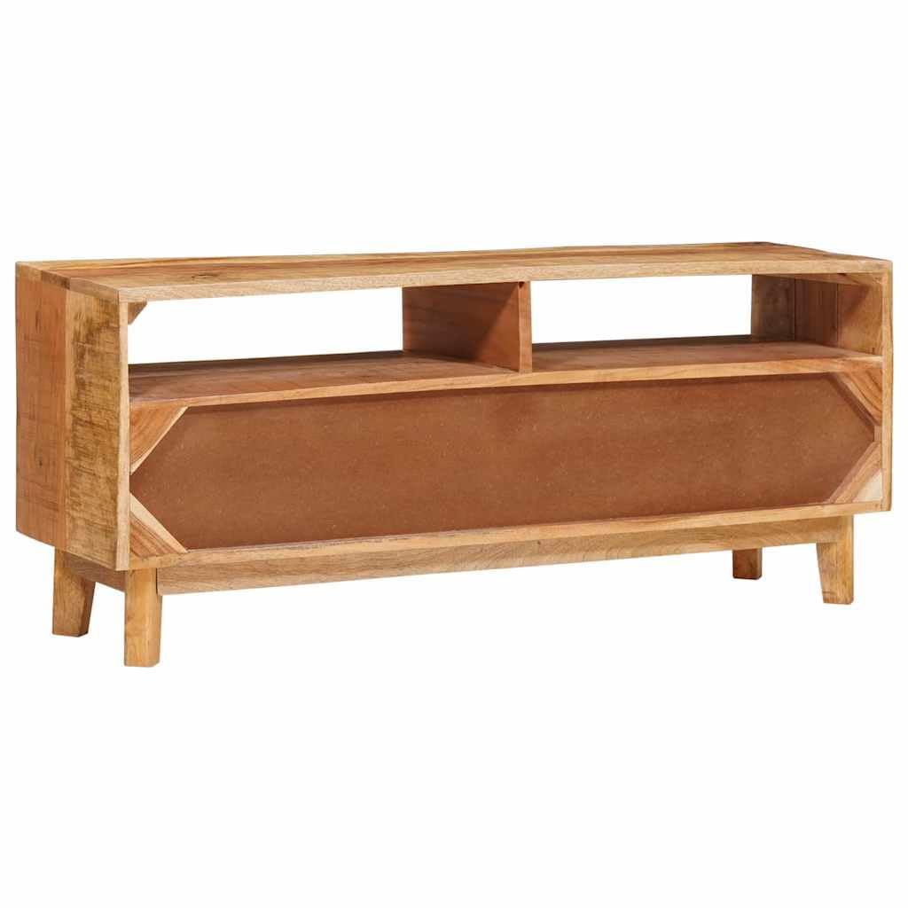 Armadio multimediale in legno massiccio di mango, marrone, 110 x | Cassettiera TV compatta in legno di mango con 2 ante per soggiorno e corridoio. Regolabile liberamente nella stanza.