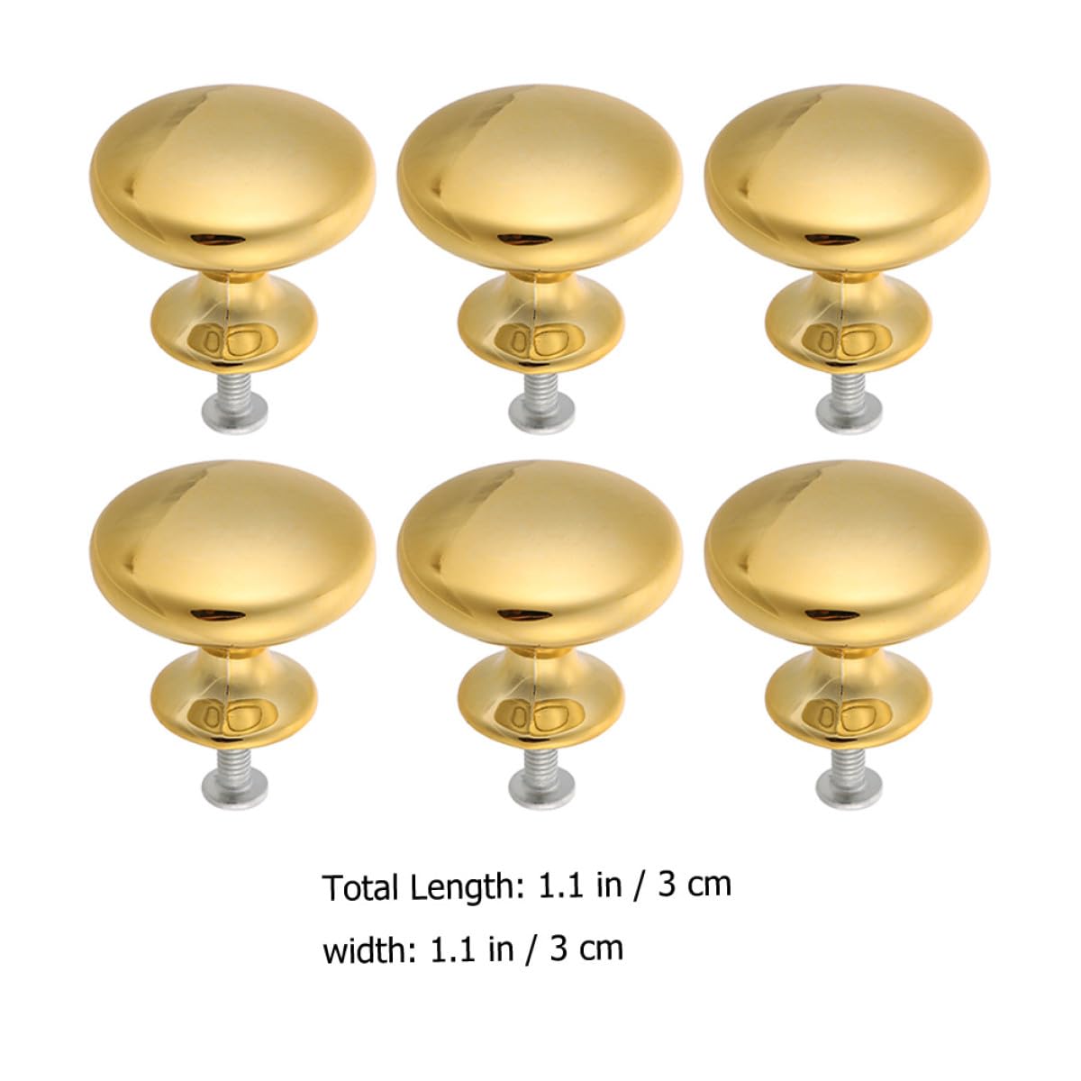 WOONEKY 3er-set Schubladenknöpfe Aus Metall Gebürstetes Finish Runde Griffe Aus Zinklegierung Für Schrank Kommode Schublade 6 Stück * 3