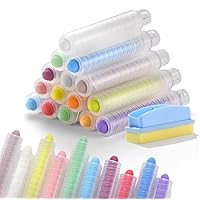 MOMJOY Dustless Kids Chalk Set,Washable Chalks for Toddlers, Non-Toxic Colored Chalk Sticks, Blackboard & Sidewalk Fun for Indoor Outdoor Toys&School Use（15PCS）