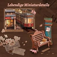 FUNPOLA Sakura Train Book Nook Kit LED 3D Holzpuzzle fur Erwachsene – Ansicht 4