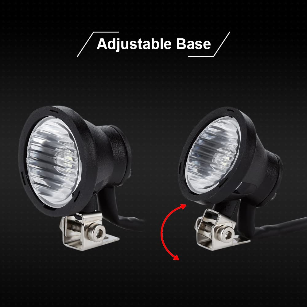 Faro LED Verde INJORA Per Auto RC 1/10 - Luce Accessorio Per Axial SCX10 90046, 22mm, Controllo CH3 - 2