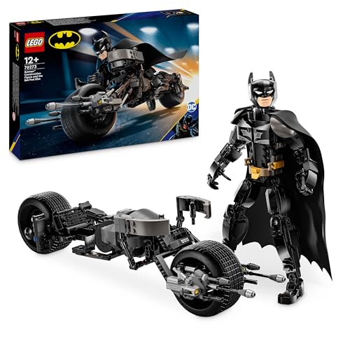 LEGO DC Batman: Batman Baufigur mit dem Batpod, Spielzeug zu den Filmen mit...
