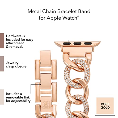 Anne Klein Braccialetto Alla Moda Per Apple Watch, Sicuro, Regolabile, Cinturino Di Ricambio Per Apple Watch, Si Adatta Alla Maggior Parte Dei Polsi - 5
