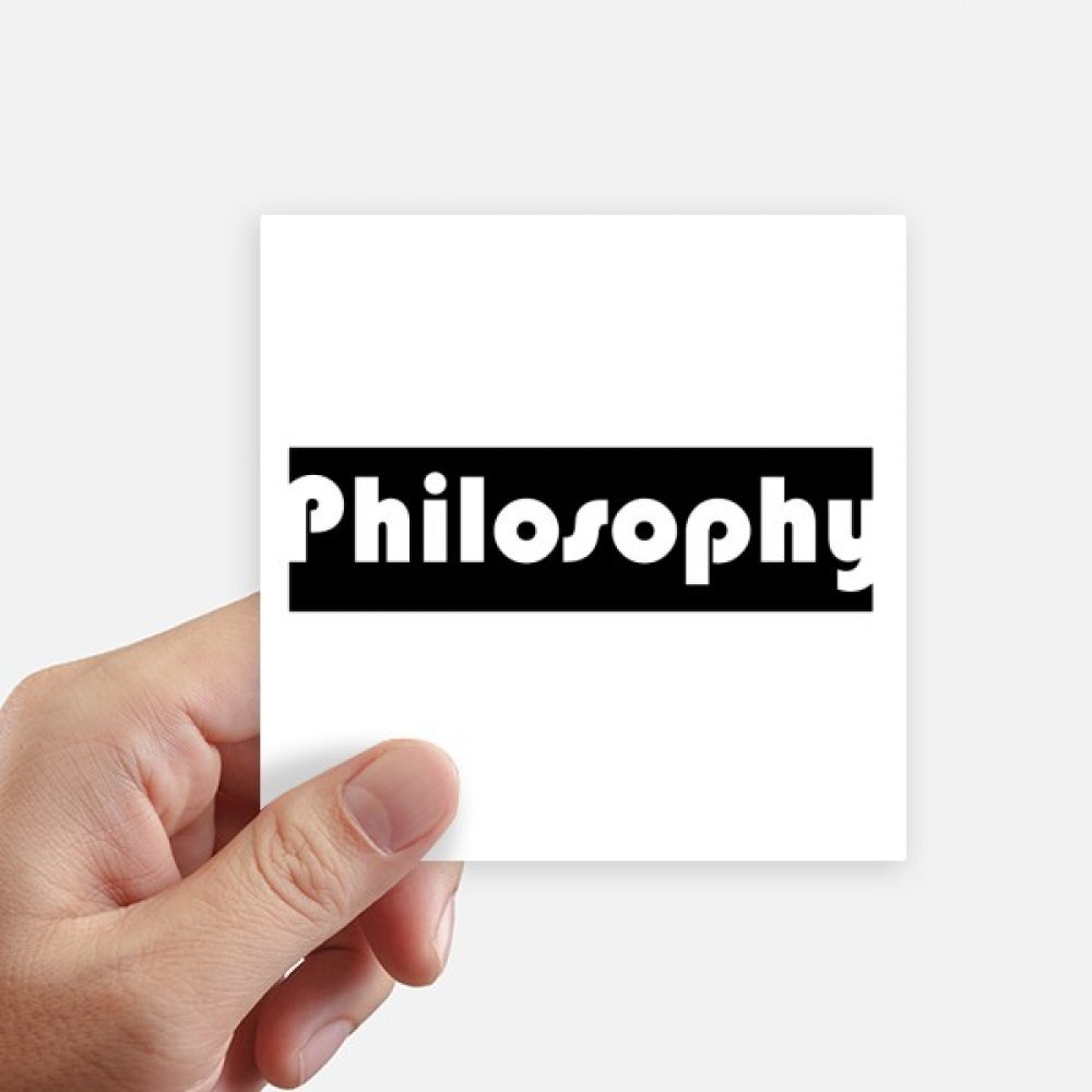 Stickers Philosophie Carré Noir pour masquer les rayures de valise et décorer un ordinateur