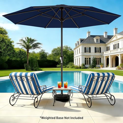 Image of AreShark 12 FT Patio Umbrella for Outdoor, Outdoor Table Umbrella with Crank, Outdoor Patio Umbrellas with 8 Sturdy Ribs, Patio Umbrellas for Market, Garden, Pool (Navy)