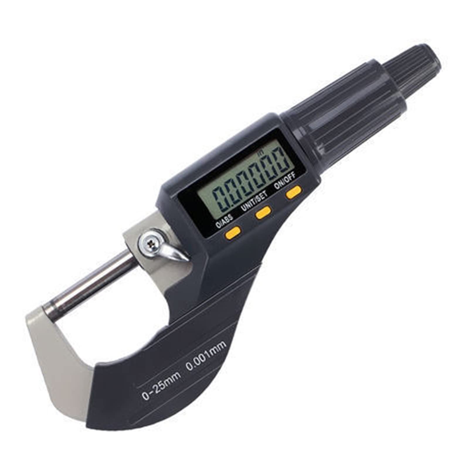 Micrometer, 0-25mm 0.001 Mm Digital Electronic Outside Micrometer 0-25 with Extra Large LCD Screen Measuring Tools Caliper(Type A)