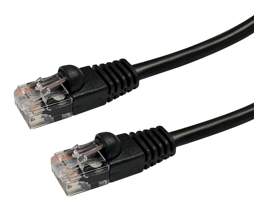 Cat5e UTP Ethernet Patch Cable, RJ45 to RJ45, 0.3m, Black