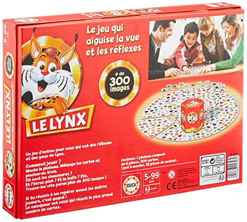 Educa Le Lynx 300 Images Jeu de Societé | Renforce la memoire visuelle et Les réflexes Plus 15346 - vue 2