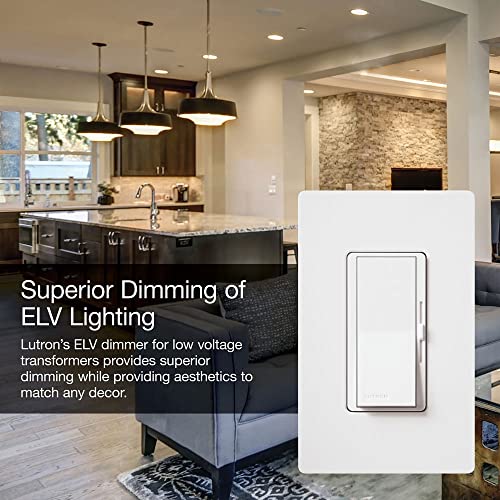 Image of Lutron Diva Electronic Low Voltage Dimmer | 300-Watt, Single-Pole or 3-Way | DVELV-303P-AL, Almond