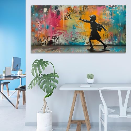 Art mural Pop Banks Street Graffiti Boy idée cadeau originale ado
