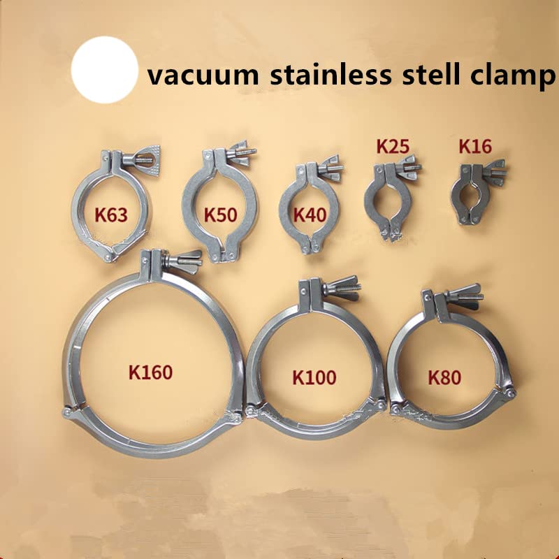Vakuumklemme KF40 Aus Aluminiumlegierung – Mit Halterung & Gummiring, 316er-Edelstahlnetz – Hohe Lochdichte, 250°C Beständig – Für Industrie & Vakuumanlagen
