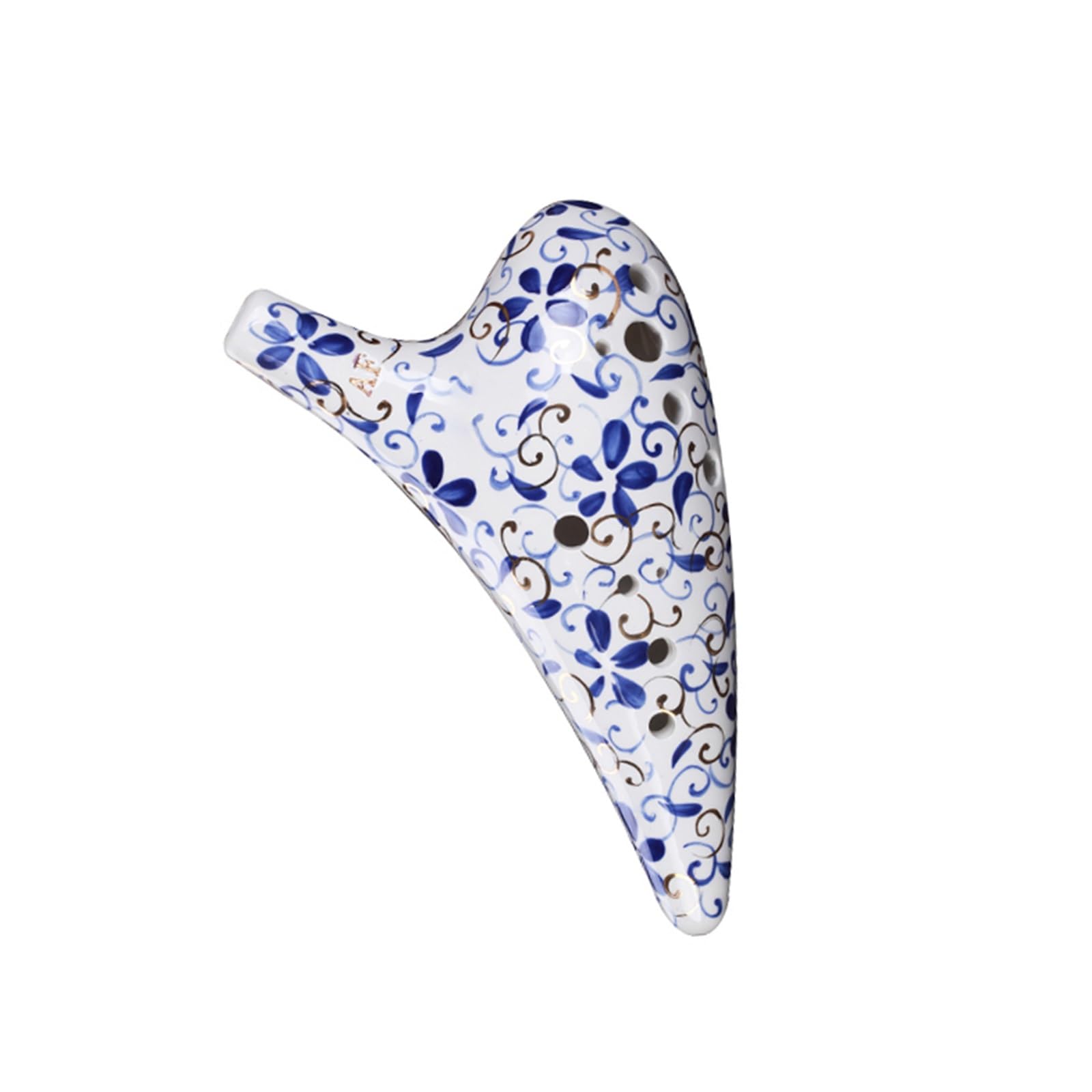 Ocarina A 12 Fori AC Tune E Altri Altri Toni Strumenti Musicali Professionali In Porcellana Blu E Bianca(AF)
