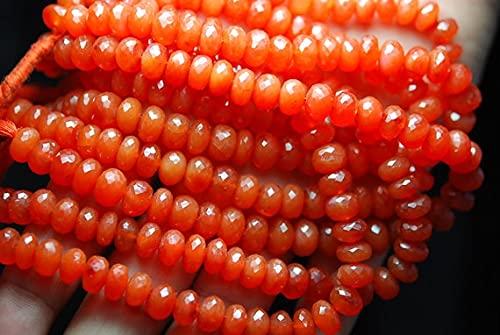Carnelian faceted rondells perles de cornaline LKBEADS pour créer un cadeau personnalisé
