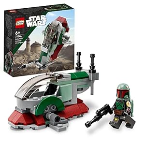 LEGO 75344 Star Wars Boba Fetts Starship – Microfighter Set, Modell aus Der Mandalorianer, baubares Spielzeug mit Flick…