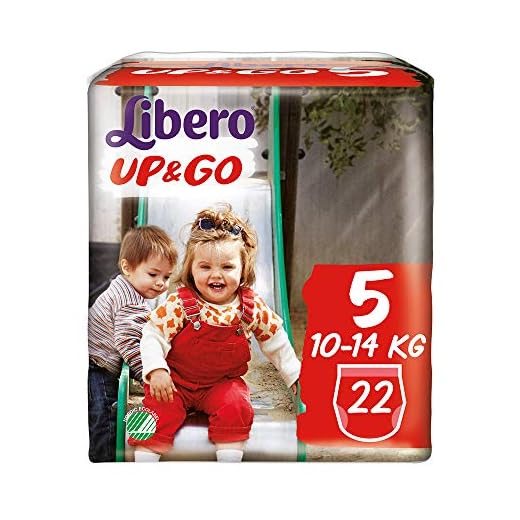 Libero UP&GO 5 babyblöjor – 10–14 kg (4 paket med 22)