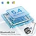 kurdene Wireless Earbuds Bluetooth Headphones Sport,Over Ear Buds with Deep Bass Sound,60Hrs Playtime Earphones Redesigned Comfort Fit with Earhooks for Running,Meeting,Workout-Black