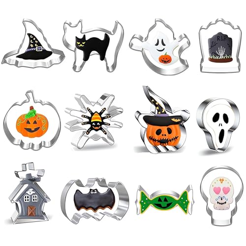 12 PCS Moldes Galletas Halloween - Halloween-1