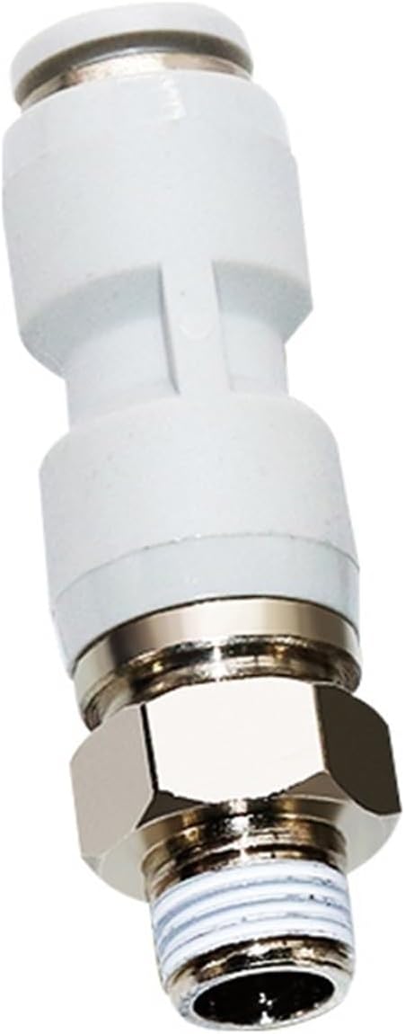 1PCS Pneumatic Fittings Right Angle Elbow High-speed Rotary 300r/Min RC06-M5/08-01S-02S Hose Pipe Connector (Color : RC8-02)