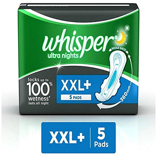 Buy Whisper Ultra Nights XXL + Wings 5 Pads Online at Low Prices in
