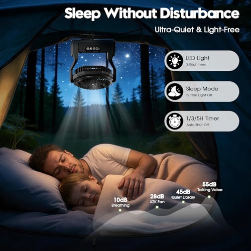 XZK 24000mAh Rechargeable Camping Fan