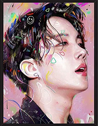 防弹少年团 ダイヤモンドアートツール 5D Diyのダイヤモンド塗装キット ダイアモンドビーズ絵画 刺繍キット 5Dダイヤモンド塗装キット クロスステッチキット 絵画キット 塗装ツール DIY・手作り絵画手芸キット 5D モザイクアート ダイヤモンド塗装 全面貼り付けタイプ 萌え 誕生日 グッズ (ジェイホープ,J-HOPE, 30x40cm)