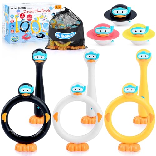 WeeHomm Pool Diving Toys for Kids, 9 PCS Swimming Pool Diving Rings, Summer Duck Dive Sticks with Duck Float Toys for Kids 4-8 8-12, Fun Outdoor...