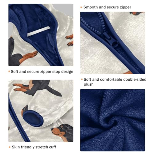 Yoga Dogs Girls Fleece Jacket Girls Fall Jacket Girls Zip Up Hoodie Girls Sherpa Jacket 2-10T3