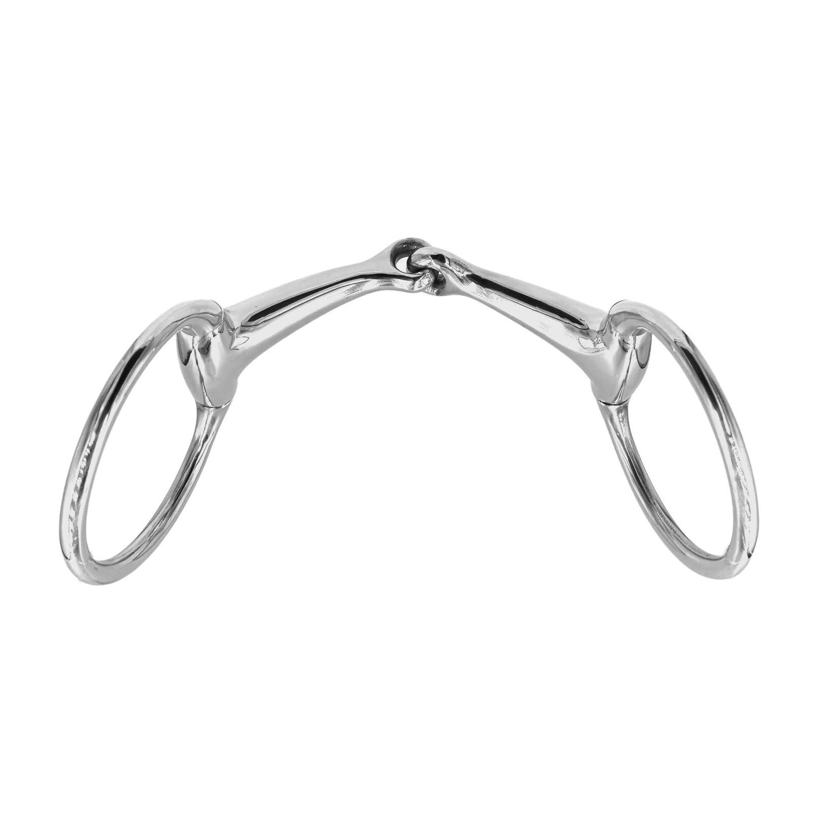 Gebiss Olivenkopfgebiss Olivenkopftrense Einfach Gebrochen Edelstahl Ringdurchmesser 70 mm Gebissstärke 18 mm