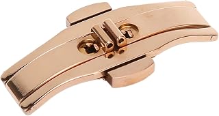 Folding Watch Buckle, Alloy Ceramic Tungsten Steel Watch Deployment Clasp 2 Push Button Replacement 6mm 21mm Foldable for Male for Watch Band