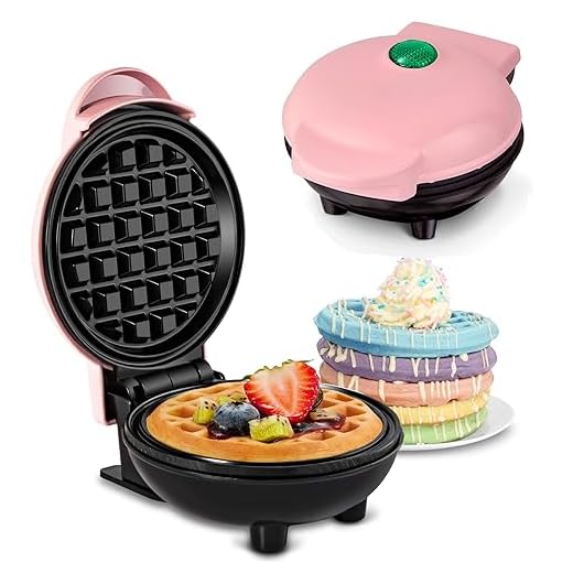 Mini Máquina para Hacer Waffles, Keto Chaffle Maker con Diseño Compacto, Fácil de Limpiar, Superficie Antiadherente, Plancha para Gofres Pequeña, Perfecta para Desayuno Postre Sándwich, 4 Pulgadas