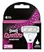 Wilkinson Sword Quattro for Women Sensitive Rasierklingen für Damen Rasierer, 3 St
