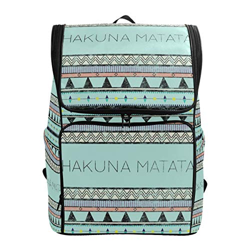 Mochila de Viaje Hakuna Matata Vintage Book Bag Casual Travel Waterproof
