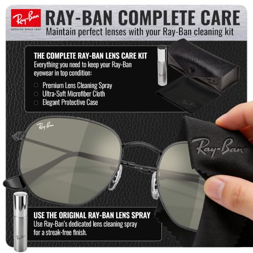 Image of Ray-Ban RB3548N HEXAGONAL FLAT LENSES Square-Round Shape Sunglasses for Men & Women with Official Eyewear Kit