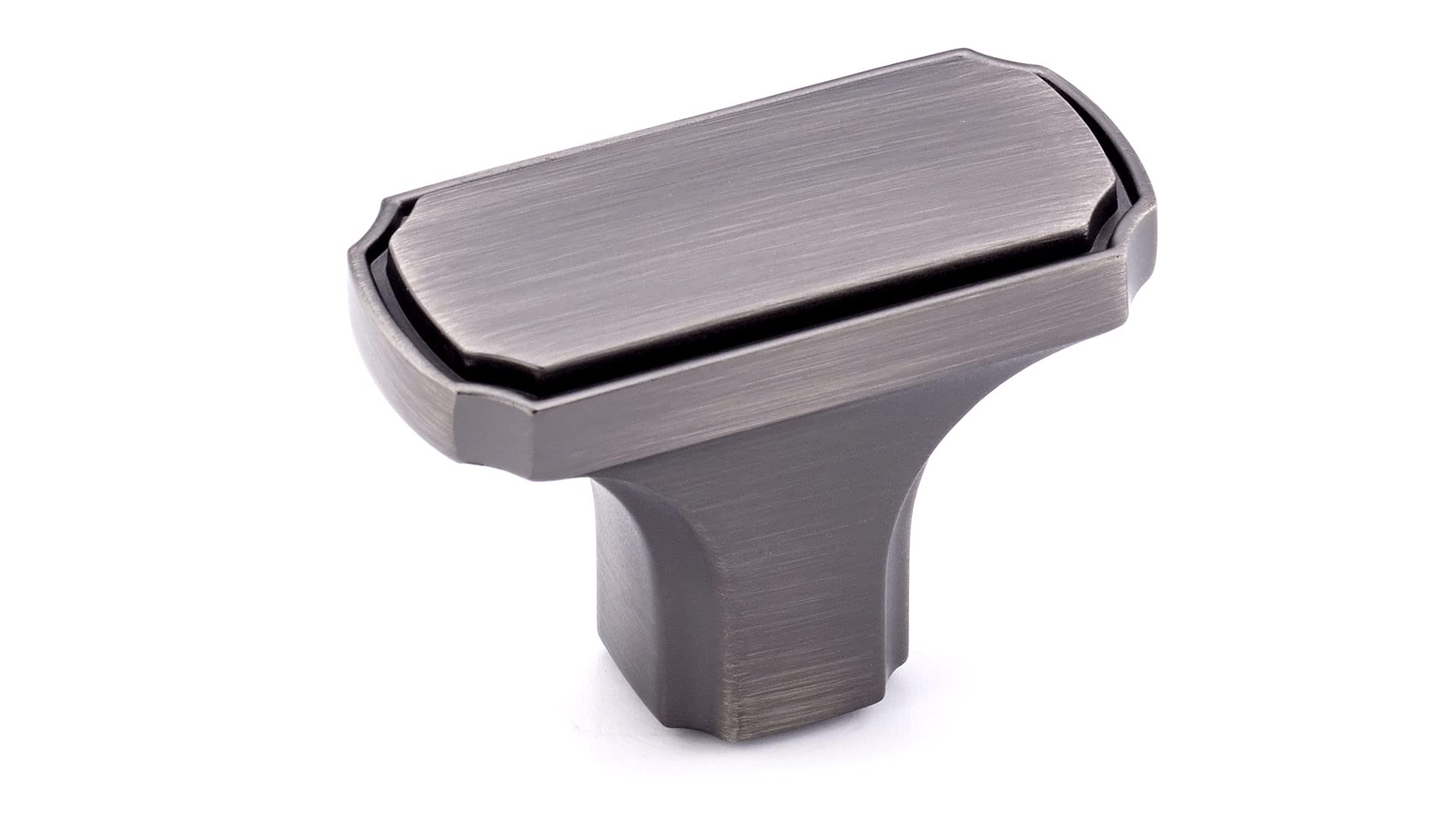 RICHELIEUHardware BP77043143 Lorraine Collection 1-11/16 in (43 mm) X 27/32 in (21.1 mm), Transitional Cabinet Knob, Antique Nickel